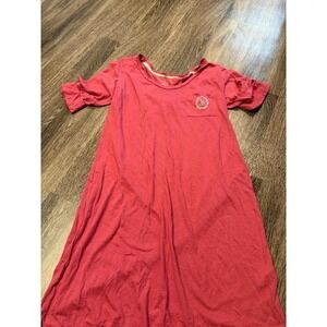 Victorias Secret Pink Short Sleeve Nightgown Crest Logo Sleep Dress Medium